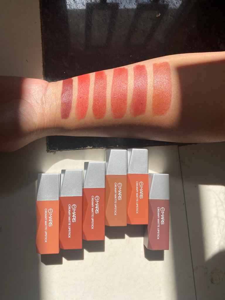 Mars creamy matte lipstick set of 6 pcs nude shades 